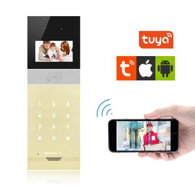 China Apartment System RFID Card Keyword Unlocking Sensor Button Video Doorbell With Multi Keypad Hotel Residence for sale