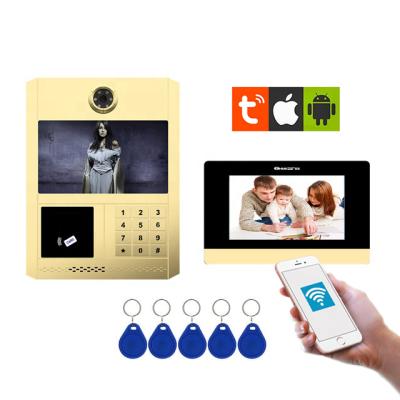 China Apartment Multi System Modern Design 10.1 Inch Screen Button Physical Phone Unlocking Video Intercom Video Camera Door Phone for sale