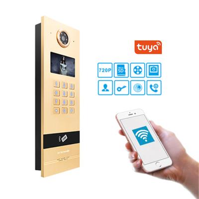 China Calling Video Door Phone 4.3 Inch Monitor With Doorbell Camera Wired Video Intercom Apartment Security System for sale