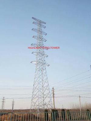 China Angle Steel Tangent Power Transmission Line Tower Multi Circuits ASTM A572 for sale