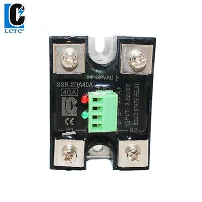 China DC Control AC Output Dual Control Single Phase SSR-2DA 40A Sealed Solid State Relay for sale