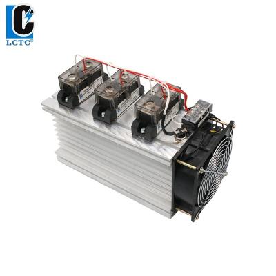 China Sealed Industrial 400A DA Three Phase Solid State Relay Set With Heat Sink And Fan for sale