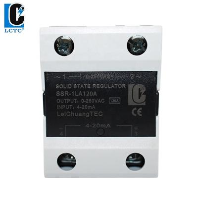 China Used to connect SSR-120LA Relay Power Adjustable Controller Solid State Relay 120A SSR 4-20mA Voltage Regulator for sale