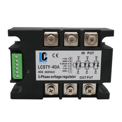 China Industrial 380VAC Control Signal Power Controller Module 4-20mA or 1-5V 40A Three Phase Voltage Regulator for sale