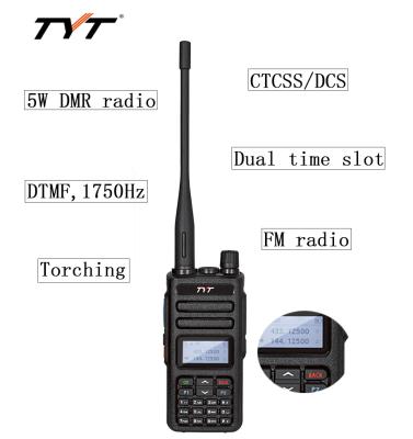 China 2020 Hot Sale DMR Radio 5W FM Dual Band Radio With Encryotion Torching Function Two Way Radio 2000mAh Li-ion for sale