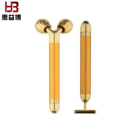 China Metal engineering plastics two in one new roller massage stick beauty face slimming instrument 3D massagerPC for sale