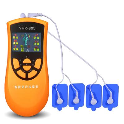 China Plastic DST-805 Smart Voice Massager Dual Output One Low And Mid Frequance EMS Therapy Clog Four Physiotherapy Machine for sale