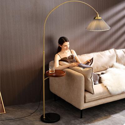 China Post Modern High Quality Custom With Wooden Stand Wood Smart Luxury Arc Tall Home Decor Living Room Flood Lamp Industrial Nordic Modern for sale