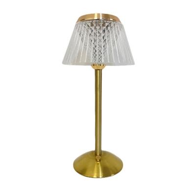 China Hot Amazon LED Acrylic Crystal Desk Lamp Metal Iron Touch Hotel Wireless Rechargeable Outdoor Bedroom Decorative for sale