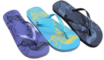 China V strap full color printed  Women Flip flops  thongs slipers manufacturers for sale