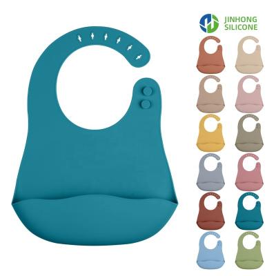 China Washable Silicone Baby Bib Set Bpa Free Feeding Wholesale Custom Packaging Printed Children Kids Drool Waterproof Silicone Baby Bibs for sale