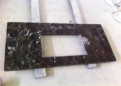 China Dark Emperador Marble Bathroom Sink Tops 22