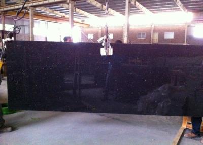 China Black Galaxy Granite Island Top / Granite Kitchen Tops With Sparkles 2 CM Thick for sale