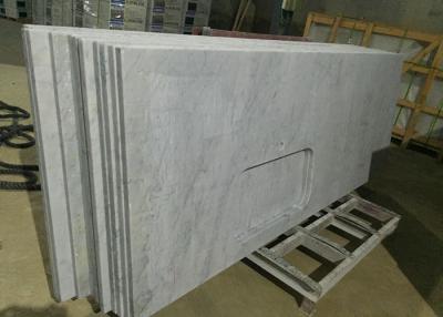 China Carrara White Marble Stone Kitchen Countertops Sink Hole For Construction for sale