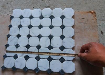 China White Carrara Octagon Natural Stone Mosaic Tile 2