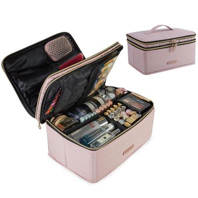 China 2022 Fashion New Arrival Bagsmart Travel Makeup Case Double Layer Waterproof Portable Marbling Makeup Bag Cosmetic for sale