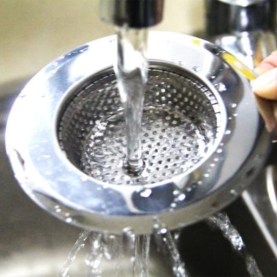 China Sustainable High Quality 18/0 Stainless Steel Kitchen Sink Basket Strainer for sale