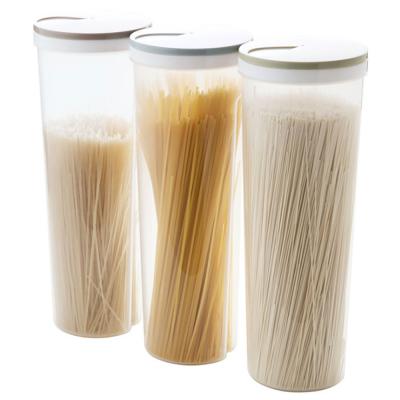 China Large Viable Clear Spaghetti Pasta Container Pantry Kitchen Storage Box Food Storage For Noodles Beans Straws for sale