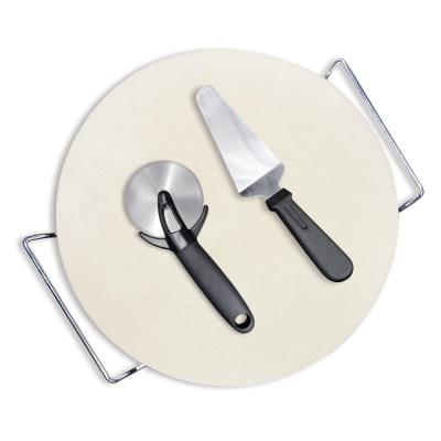 China Durable Hot Selling Durable Round Pizza Shovel Stainless Steel Slate Pizza Cutter Kitchen Accessories for sale