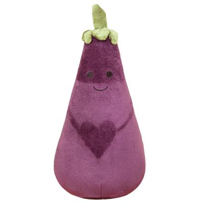 China The year's popular creative simulated fruit toy plush toys can be DIY expression fabrics, variable Mr. expression eggplant for sale