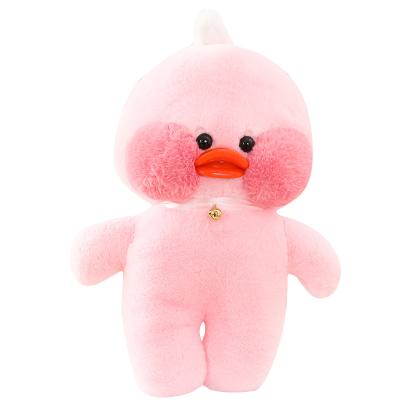 China Soft and Cute Stuffed Plush Doll Coffee Duck Cartoon Customizable High Quality Yellow Plush Duck Children Gift Plush Toy for sale