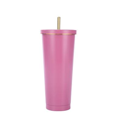 China Sustainable Custom printed hot sale multi color insulated drinkware tumblers with straw lid for sale