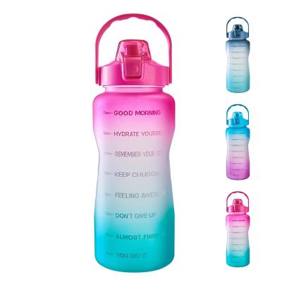 China Sustainable 32OZ Leak-Proof BPA Free Motivational Water Bottles with Time Marker Reminder Water Tracker Bottles with Times to Drink for sale