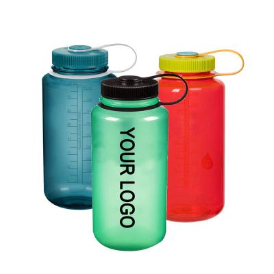 China Sustainable 1000ml wholesale factory direct sale gym bpa free custom logo plastic sports transparent drinking bottles for sale