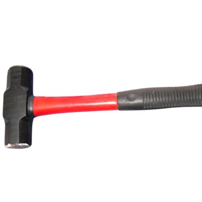 China Black Plastic Claw Hammer Safety Fiberglass Handle Hammer Tools Tile Mallet Rubber Sledge Hammer for sale