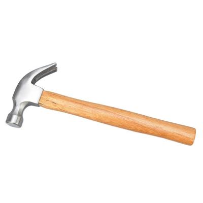 China High Quality One Piece Forged Claw Hammer Claw Hammer With Wooden Handle American Style for sale