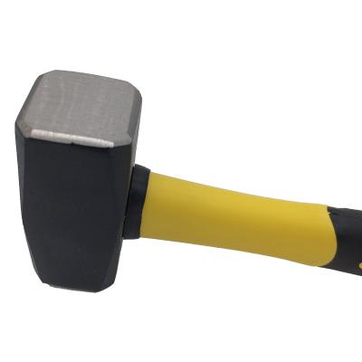 China Pick H-201 Hammer Construction Hardware DIY Tools Plastic Coated Handle German Type Stoning Stone Hammer for sale