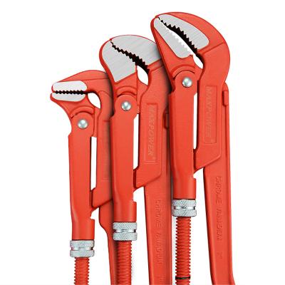 China Alloy Steel New Style Light Duty American Style Pipe Wrench With Hollow Handle For Tubing for sale