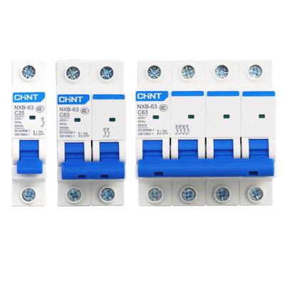 China Other Breaker 1P 2P 3P 4P NXB-63 CROWD circuit breaker for home light control system solar distribution cabnit for sale