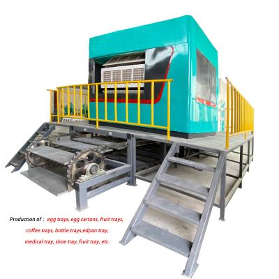 China Egg Tray Molding New Business Factory Supply Egg Paper Plate Making Machine With Drier Line for sale