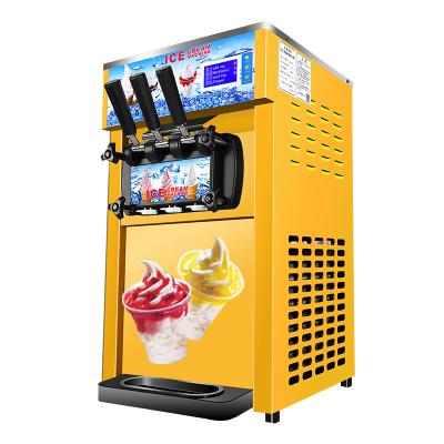 China Commercial Snack Factory Ice Cream Machine Stainless Steel 3 Flavors Soft Ice Cream Machine for sale