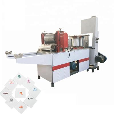 China Factory Design New Design Napkin Paper Napkin Cutter Paper Folding Machine Paper Napkin Machine with 2 Color Printing Unit for sale