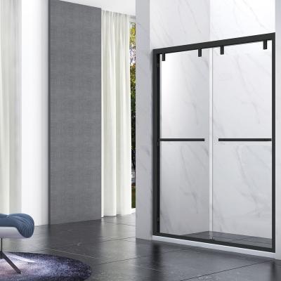 China Modern Stainless Steel With Frame Double Sliding Shower Door With Hanging Clip for sale