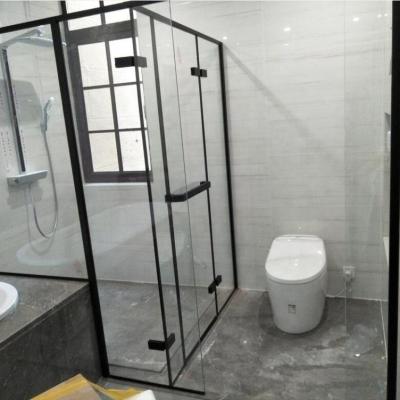 China With Frame Stainless Steel Hinge Shower Door With Side Panel for sale