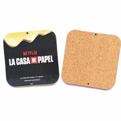 China Sustainable New Style Custom Logo Printing Full Color Cardboard Paper Beer Coasters For Drinks for sale