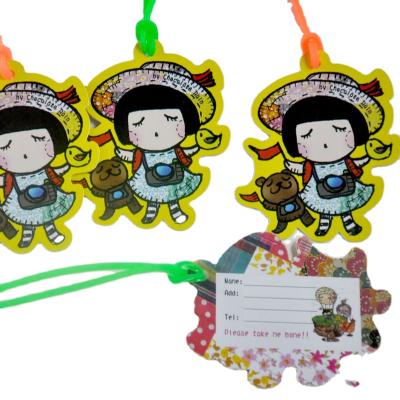 China Factory direct sale PVC girl luggage tags and promotion gift lovely luggage tag custom hard cartoon for sale