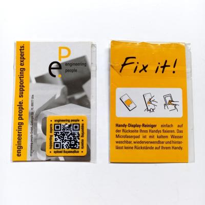 中国 Custom Logo Mobile Phone Full Color Microfiber Cloth Silicone Mobile Phone Screen Remover 販売のため