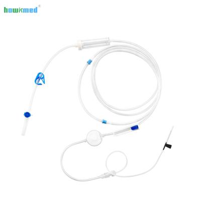 中国 Hawkmed I.v Precision Medical Disposable Medical Grade Polyvinyl Chloride (PVC) Infusion Set With Vented Spike Infusion Set With Needle 販売のため