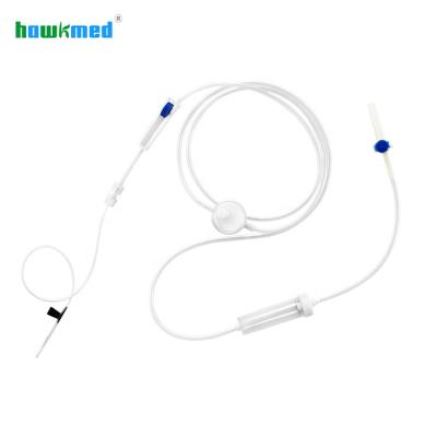 中国 Veterinary Hawkmed Infusion Tube Medical Supplies Precision Filter Silicon Gravity Infusion Set of Medical Grade Polyvinyl Chloride (PVC) 販売のため