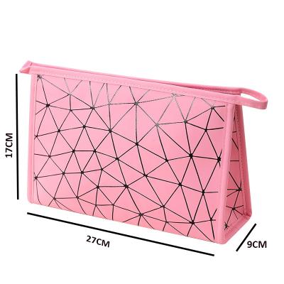 China Wholesale PU Leather Waterproof Zipper Bag Makeup Toiletry Fashion Travel Pouch Cosmetic Bags for sale