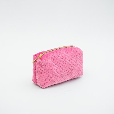 China Fashion Pink Small Toiletry Ladies Makeup Box Durable Large Capacity Cosmetic Bag for sale