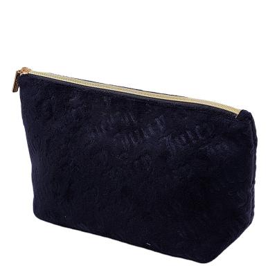 China Fashion Black Velvet Cosmetic Bag for sale