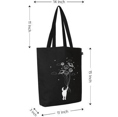 China Waterproof Shopping Tote Bag Custom Printed Plain Western Gifts Style Time Pattern Promotion Pcs Eco for sale