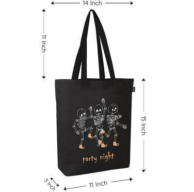 China Waterproof Tote Bag Custom Printed Plain Western Shopping Gifts Style Time Pattern Promotion Pcs Shopping Mall Eco Friendly Bags for sale