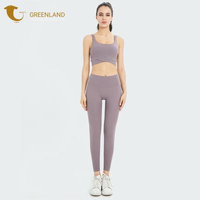 China New Design Breathable Custom Wholesale Custom Women High Waisted Workout Fitness Clothing Yoga Set for sale