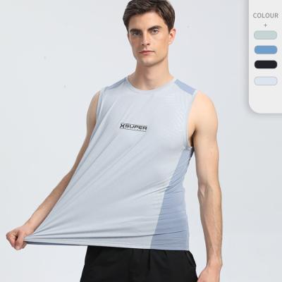 China Custom Bodybuilding Sports QUICK DRY Men's Running Logo Muscle Gym Workout Shirt Tank Tops for sale